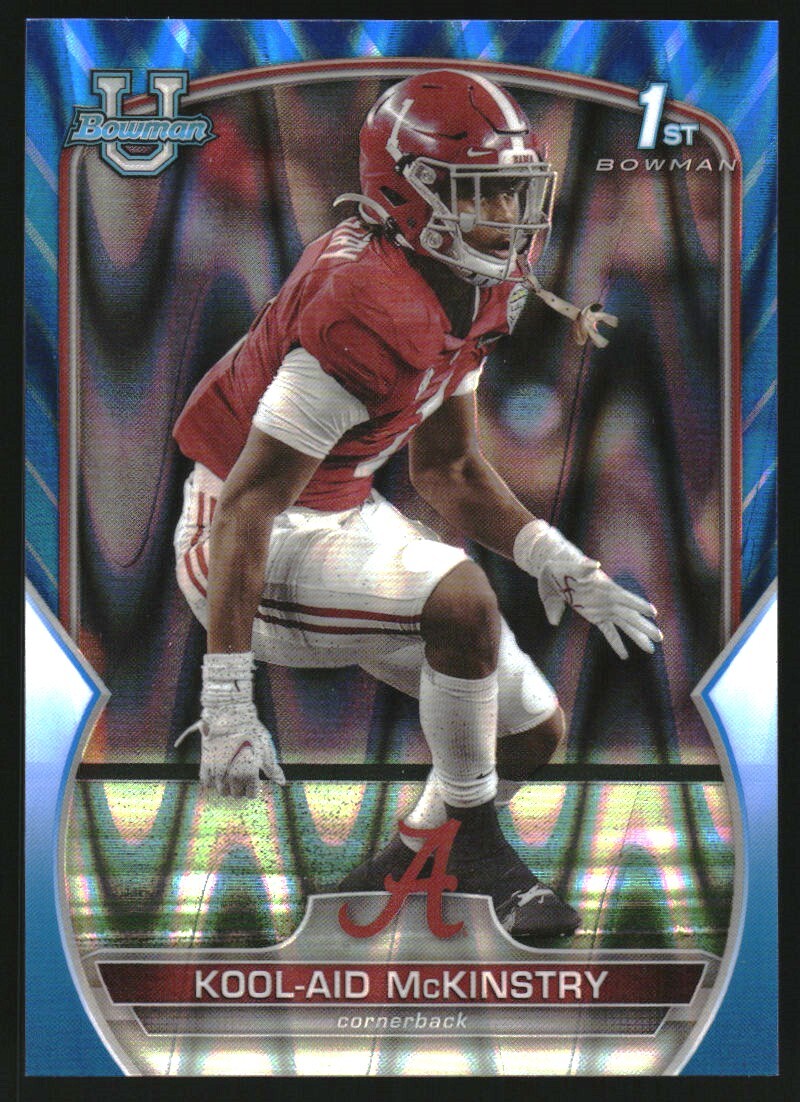 2022 Bowman Chrome University Blue RayWave Refractors #14 Kool-Aid McKinstry/199