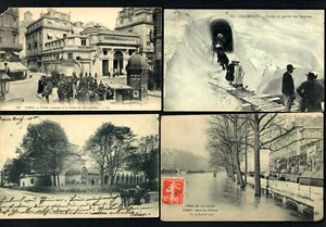 #785e (4) piezas Glaciar Chamonix, Paris Chapelle Expiatiore, La Seine, Estación Met - Imagen 1 de 2
