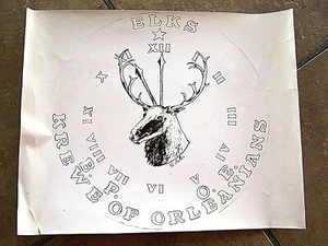 ELKS KREWE OF ORLEANIANS H. ALVIN SHARPE ARTIST'S PROOF--1ST YEAR OBVERSE DESIGN - Picture 1 of 5