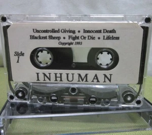 INHUMAN Midwest demo Fight or Die cassette tape 1995 metal Innocent Death OG - Imagen 1 de 2