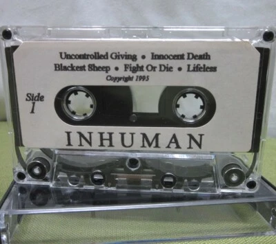 INHUMAN Midwest demo Fight or Die cassette tape 1995 metal Innocent Death OG - Image 1 of 2