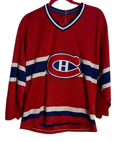 Vintage CCM Montreal Canadiens NHL #33 Roy Jersey *Distressed WELL WORN* Cover