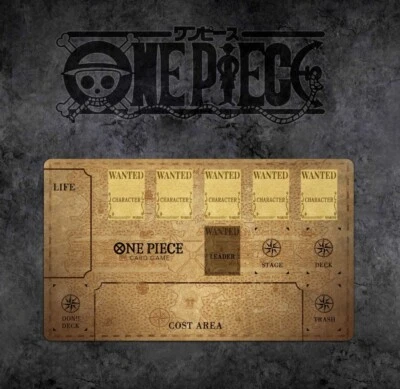 Alfombra de juego de una pieza con zonas OPCG TCG juego de cartas PlayMat 24x14 pulgadas tamaño estándar Foto 1 de 4