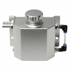Silber Universal-1L Aluminium Motoröl Catch Can Breather Tank Flasche poliert BE - Bild 1 von 7