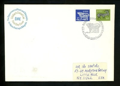Postal History Ireland FDC #468-469 dog stag Definitive 1980 - Image 1 of 3