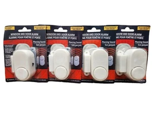 Paquete de 4 alarmas de ventana y puerta de fácil instalación SIN NECESIDAD DE CABLEADO baterías incluidas - Imagen 1 de 3