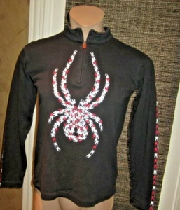 Spyder Kids Boys Girls Spider LS Base-Layer Pullover 1/4 Zip Cotton XL Youth - Picture 1 of 7