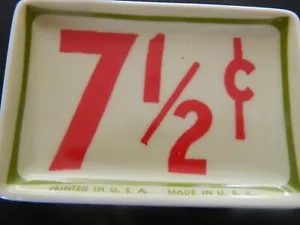 Süße Vintage Throw Back Five & Dime "7 1/2 Cents" Keramik Schmuck Schale! 022 - Bild 1 von 4