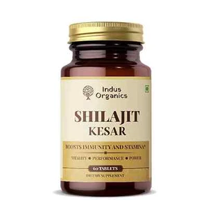 Pure Himalayan Silajit Kesar Resin 60 Capsule, Organic, Extremely Potent - Picture 1 of 7