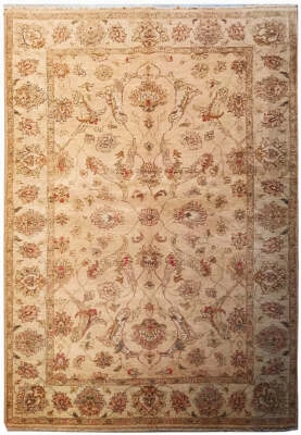 5x8' Quality Agra Handmade Rug NEUTRAL  #F-5770 - Image 1 of 4