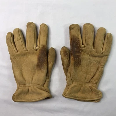 De colección años 50 60 L.L. Guantes de conducción de trabajo de piel de ciervo nativa BEAN PÁTINA NATURAL para hombre M Foto 1 de 4