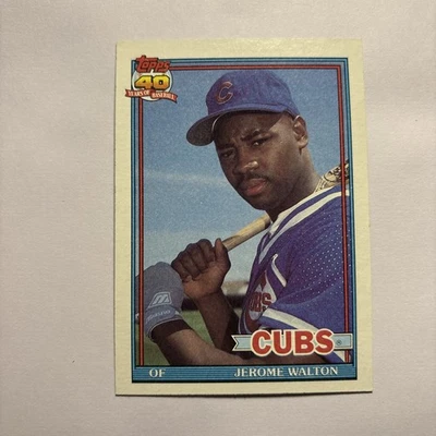 1991 Topps #135 Jerome Walton Chicago Cubs - Image 1 of 2