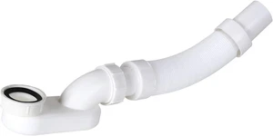 Flexible Freestanding Tub Drain Kit - Low Profile Flat P Trap for Bathtub Shower - Picture 1 of 12