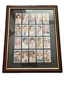 Players Cigarette Cards 30’s/40’s Movie Stars Framed Great Condition 40cm X 32cm - Foto 1 di 24
