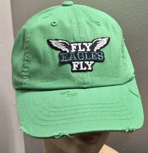 Philadelphia Eagles Hat Fly Eagles Fly Hat Distressed Kelly Green  - Picture 1 of 22