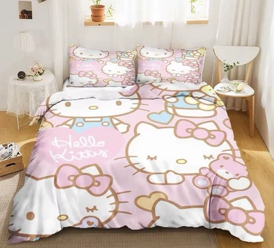 Hello Kitty Copripiumino Singolo. Per Letto Singolo 135x200 Cm - Immagine 1 di 3
