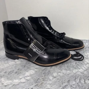Bota Stacy Adams Madison para hombre parte superior alta galleta negra 10,5 E nueva con caja - Imagen 1 de 8