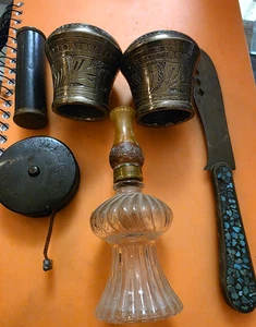 Top in canna tono argento e altri oggetti antichi vintage floreale ORNATO - Foto 1 di 9