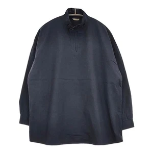ARTS&SCIENCE 073-L613-040 Pullover High Neck Cotton Blouse shirt Navy 5-0728M△ - Picture 1 of 7