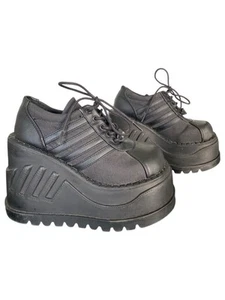 Demonia Size 5 Shoes Platform Boots Black Leather 5” Platform - Picture 1 of 8