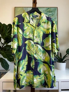 POLO RALPH LAUREN Vintage Clayton Banana Leaf Large Hawaii Sommer Hemd - Bild 1 von 7