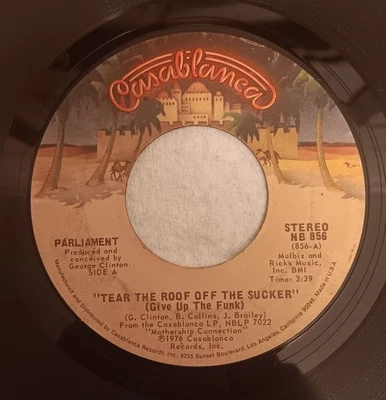 Parliament Tear The Roof Off P-Funk NB856 Casablanca 45 Funk 1976 Vinyl 45 RARE! Foto 1 de 4