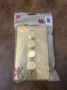 Knightsbridge FP2184BB Placa Plana 4G 4 Vías 10-200W Atenuador Latón Pulido - Imagen 1 de 6