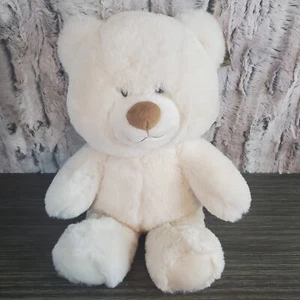 Aurora Snuggly Hugga-Wug Teddy Bear White Tan Nose Stuffed Animal 10" With Tags - Picture 1 of 9