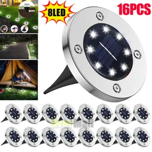 1-16 PACK LED Solar In Ground Lights Outdoor Garden In Grond Lights Waterproof - Picture 1 of 24