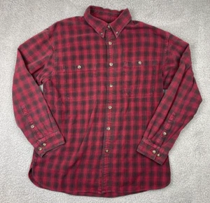 Duluth Trading Co Hemd Herren Large rot langarm Flanell Button Down kariert - Bild 1 von 11