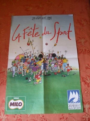 affiche originale couleur- la fête du sport Mai 1991 -40 x 60 cm - Photo 1/4