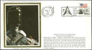 Discovery STS 51-A Anik-D2 Satellite Deployed Colorano "Silk" Cachet - Picture 1 of 1