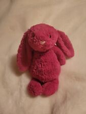 Jellycat Medium Bashful Berry, Rose Bunny Soft Baby Toy Plush Dark Pink 12” Rare