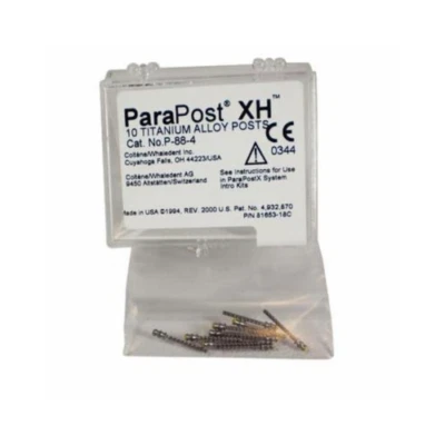 COLTENE WHALEDENT, INC. Coltene Whaledent P88-4 ParaPost XH Titanium Alloy Posts .040" Yellow 10/Pk