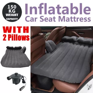Inflatable Car Back Seat Mattress Portable SUV Travel Camping Soft Rest Air Bed - Picture 1 of 12