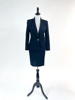 Classic Vintage Sonia Rykiel Knit Skirt Suit Gold Buttons 6 - Image 1 of 4