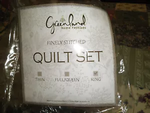 Greenland Home 100% cotton King size quilt & shams New - Picture 1 of 6