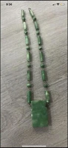 Collar Figura Estilo Azteca o Maya Jade Tallado Años 40 De Colección  - Imagen 1 de 3