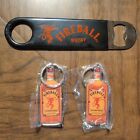 LOT OF 3 - FIREBALL WHISKEY  BOTTLE OPENERS - One 7" Wrench Style 2 Keychain 