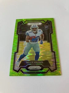 DEUCE VAUGHN 2023 PANINI PRIZM FOOTBALL NEON GREEN PULSAR PRIZM COWBOYS RC - Picture 1 of 1