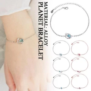 Fashion Planet Moon Star Bracelet Bangle Chain Adjustable Women New R7Y5 - Picture 1 of 26
