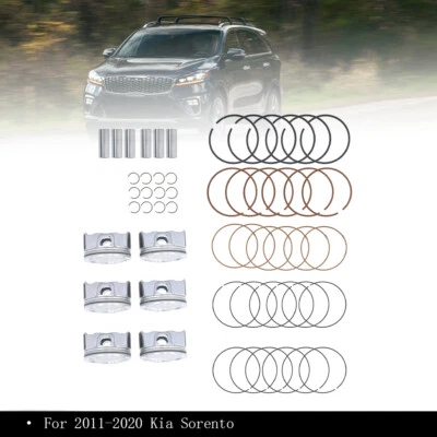 Juego de anillos de pistón y pistón del motor 230403CGA0 para Kia Sorento Sedona 2011 2012-20 Foto 1 de 4