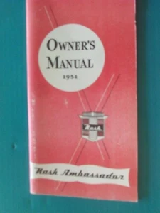 1951 NASH AMBASSADOR OWNER'S MANUAL.PASSENGER CARS..45 PAGES COPY OF ORIGINAL - Bild 1 von 1