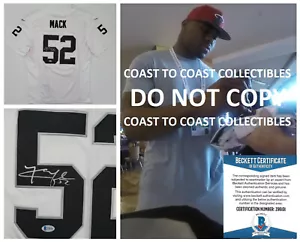 Khalil Mack signed Oakland Raiders football jersey Beckett COA proof autographed - Picture 1 of 7
