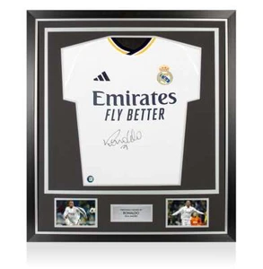 Framed Ronaldo Signed Real Madrid Shirt: Home, 2023-24 - Premium Autograph - Picture 1 of 5
