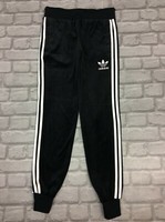 adidas 3 stripes velvet joggers