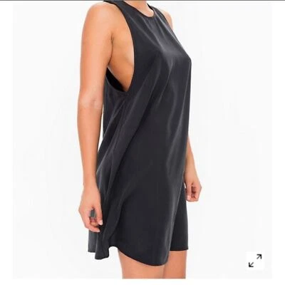 Vestido American Apparel Jersey Cepillado Dakota Negro Talla Mediana Foto 1 de 4