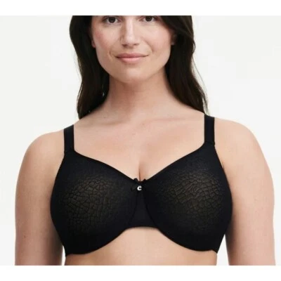 Chantelle C Magnifique Black C18910 Women's Full Coverage Lace Bra 34D - Image 1 of 4
