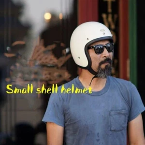 Vintage Motorcycle Helmet Japanese Low Profile Helmet Fiberglass Shell Open Face - Picture 1 of 17