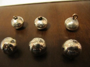 ORIGINAL 10C MERCURY DIME 90% SILVER COIN BLOUSE BALL BUTTONS HANDMADE 6 PCS LOT - Picture 1 of 8